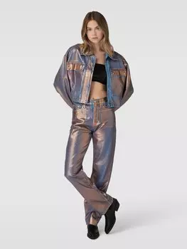 Джинсы прямого кроя с мерцающим дизайном Calvin Klein Jeans