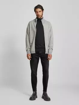 Джинсы прямого кроя с нашивкой-лейблом, модель «ONYX» BOSS Orange, темно-серый