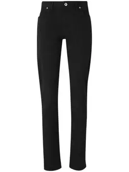 Джинсы прямого кроя с нашивкой-логотипом Brioni, черный