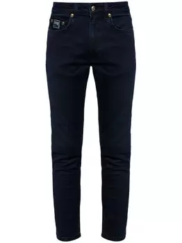 Джинсы прямого кроя с нашивкой-логотипом Versace Jeans Couture, синий