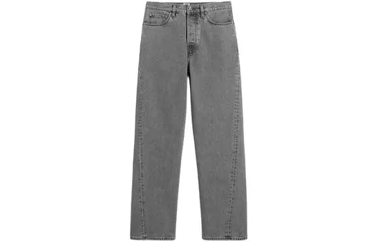 Джинсы прямого кроя с перекрученным швом TOTEME, Washable Medium Gray