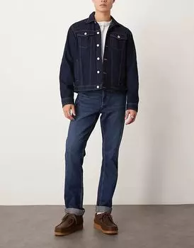 Джинсы прямого кроя с подвернутым краем цвета индиго New Look