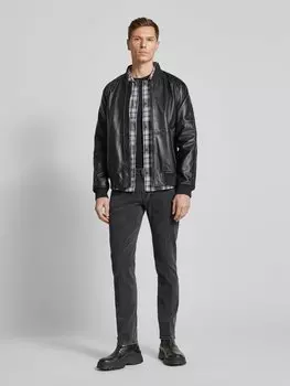 Джинсы прямого кроя с пятью карманами Emporio Armani, светло-серый