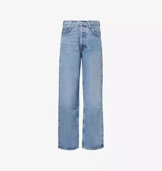 Джинсы прямого кроя с V-образной талией и пятью карманами, средней посадки, из денима Agolde, цвет fairway (vint md ind)