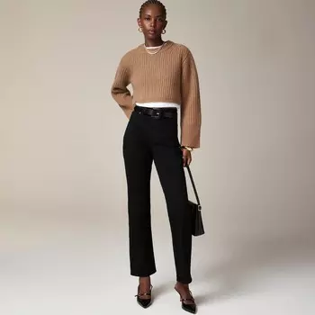 Джинсы прямого кроя с высокой посадкой 1996 г. полуэластичные J.Crew, черный