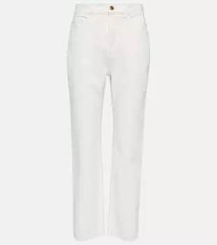 Джинсы прямого кроя с высокой посадкой CHLO, белый