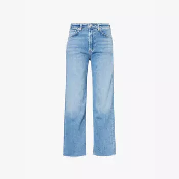 Джинсы прямого кроя с высокой посадкой из смеси переработанного денима и эластичного материала с фирменной нашивкой Palma Citizens Of Humanity, индиго