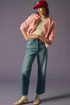 Джинсы прямого кроя с высокой посадкой Levi's Ribcage, цвет dance around