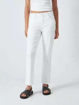 Джинсы прямого кроя с высокой посадкой PAIGE Cindy, ярко-белый