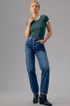 Джинсы прямого кроя с высокой посадкой Pistola Charlie, цвет clash