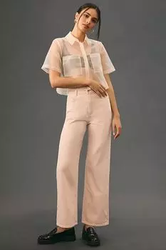 Джинсы прямого кроя с высокой посадкой Rolla's Heidi, цвет lyocell brulee