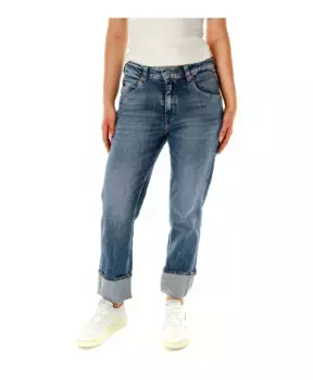 Джинсы прямого кроя с высокой талией Le Temps Des Cerises, синий