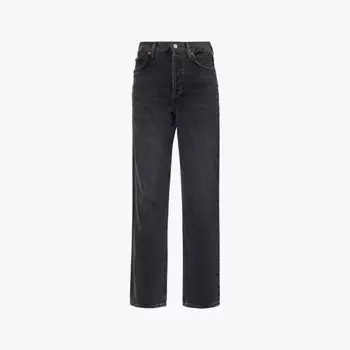 Джинсы прямого кроя с заниженной талией и высокой посадкой в стиле 90-х Agolde, черный