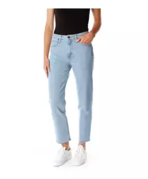 Джинсы прямого кроя с завышенной талией Carol Lee, синий