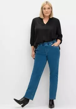 Джинсы прямого кроя Sheego, синий деним