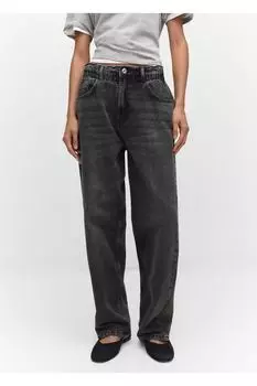 Джинсы прямого кроя Slouchy Mango, черный