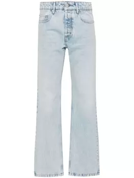Джинсы прямого кроя со средней посадкой AMI Paris, синий