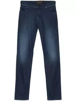 Джинсы прямого кроя со средней посадкой Corneliani, синие