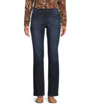 Джинсы прямого кроя со средней посадкой и узором Westbound Petite Size the PARK AVE, синий