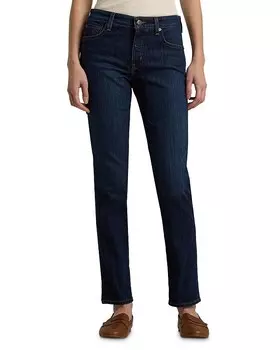 Джинсы прямого кроя со средней посадкой Lauren Ralph Lauren в цвете Deep Royal, синий