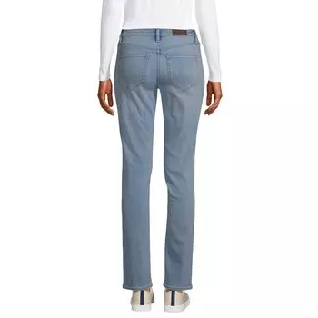 Джинсы прямого кроя со средней посадкой Petite Lands' End Lands' End, черный