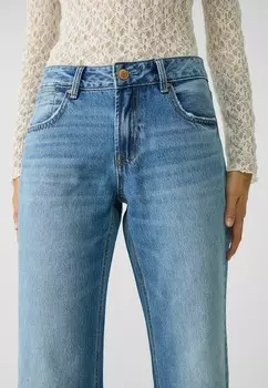 Джинсы прямого кроя Stradivarius, синий деним