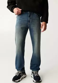 Джинсы прямого кроя STRAIGHT VINTAGE PULL&BEAR, цвет Dark Blue Denim