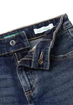 Джинсы прямого кроя STRETCH 5 POCKETS WITH EMBROIDERED LOGO United Colors of Benetton, синий