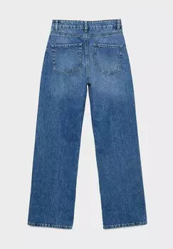 Джинсы прямого кроя STUDDED Stradivarius, синий деним
