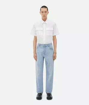 Джинсы прямого кроя, светло-отбеленные Bottega Veneta