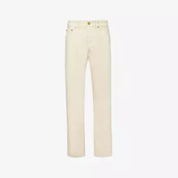 Джинсы прямого кроя свободного кроя с фирменной нашивкой ESSENTIALS Fear Of God Essentials, серебряный