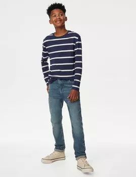 Джинсы прямого кроя The Jones из хлопка и стрейч (6–16 лет) Marks & Spencer