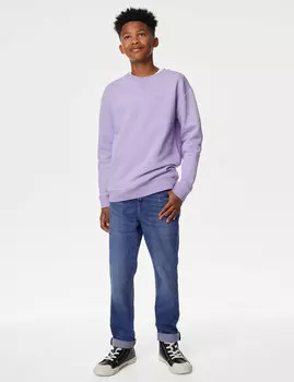 Джинсы прямого кроя The Jones из хлопка и стрейч (6–16 лет) Marks & Spencer