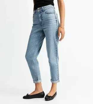 Джинсы прямого кроя TURNED UP CUFF New Look, синий