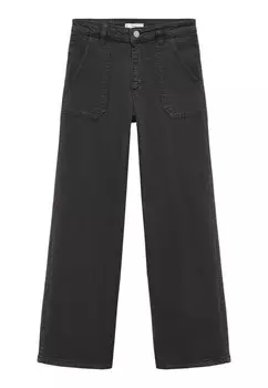 Джинсы прямого кроя UTILITYG Mango Kids, антрацит