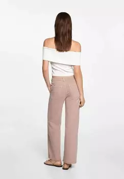 Джинсы прямого кроя UTILITYP Mango Kids, светло-розовый