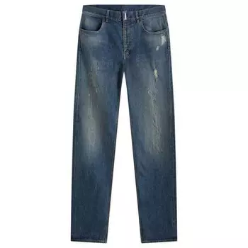 Джинсы прямого кроя в винтажном стиле Givenchy, индиго