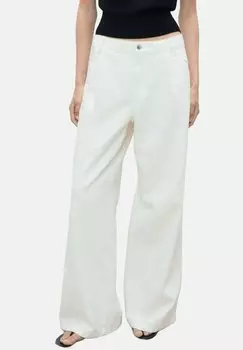 Джинсы прямого кроя WIDELEG PLEATED Mango, кремовый