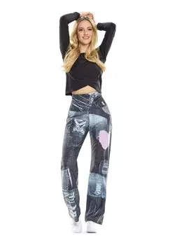 Джинсы прямого кроя Winshape, цвет patchwork grey