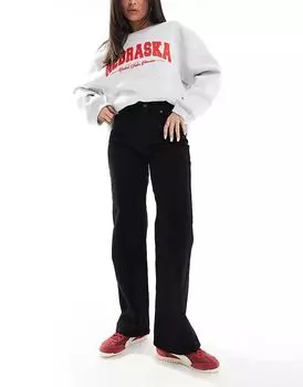 Джинсы прямого покроя DTT Liv dad черного цвета Don't Think Twice