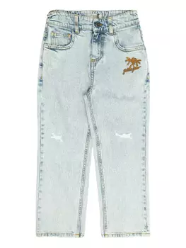 Джинсы прямого покроя Golden Goose Kids, синий