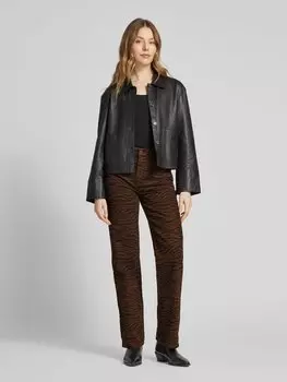 Джинсы прямого покроя с 5 карманами, модель «ЗЕБРА» Mango, темно-коричневый