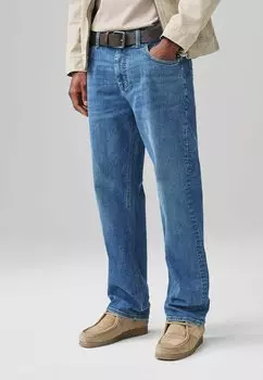 Джинсы прямого покроя SIGNATURE BELTED Next, синий