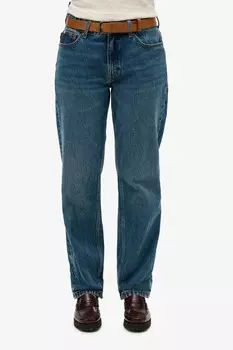 Джинсы прямого покроя со средней посадкой Superdry, синий