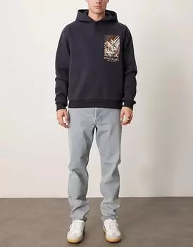 Джинсы прямого покроя со средней посадкой светло-голубого цвета Mango