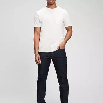 Джинсы прямого покроя стретч Gap, синий