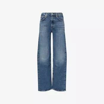 Джинсы прямые Agolde Harper с эффектом стрейч, синий