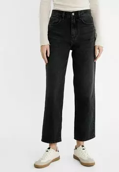 Джинсы прямые D96 CROPPED Stradivarius, цвет dark grey