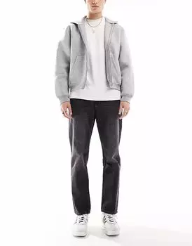 Джинсы Pull&Bear прямого винтажного кроя черного цвета