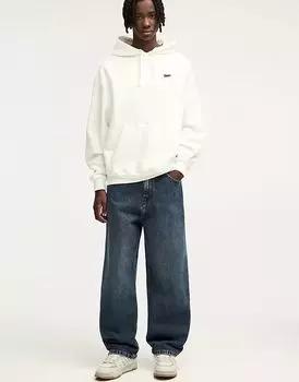 Джинсы Pull&Bear свободного кроя темно-синего цвета